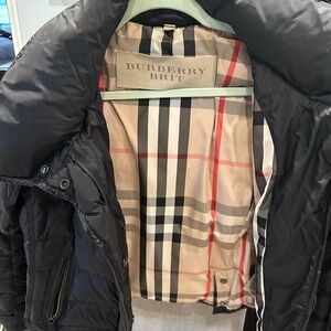 Women’s Burberry Brit Black Puffer Jacket Size Medium